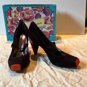 Suede poetic license heels